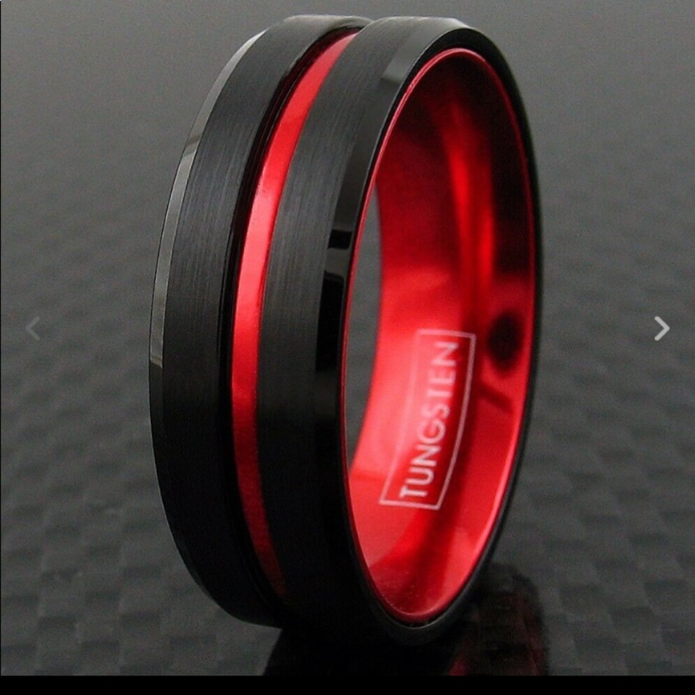 Tungsten Comfort Fit Firefighter Ring Sz 10.5 NEW